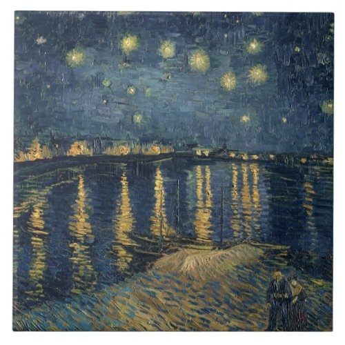 Vincent van Gogh  Starry Night Over the Rhone Tile