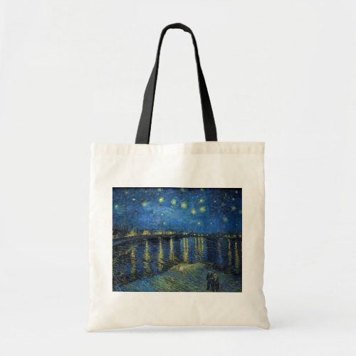 Vincent van Gogh _ Starry Night Over the Rhone Tote Bag