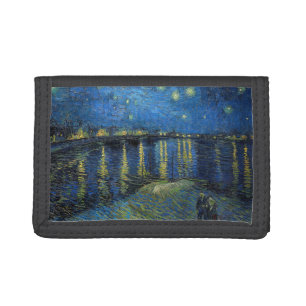 Vincent van Gogh - Starry Night Over the Rhone Tri-fold Wallet