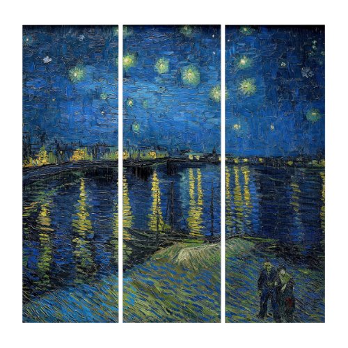 Vincent van Gogh _ Starry Night Over the Rhone Triptych