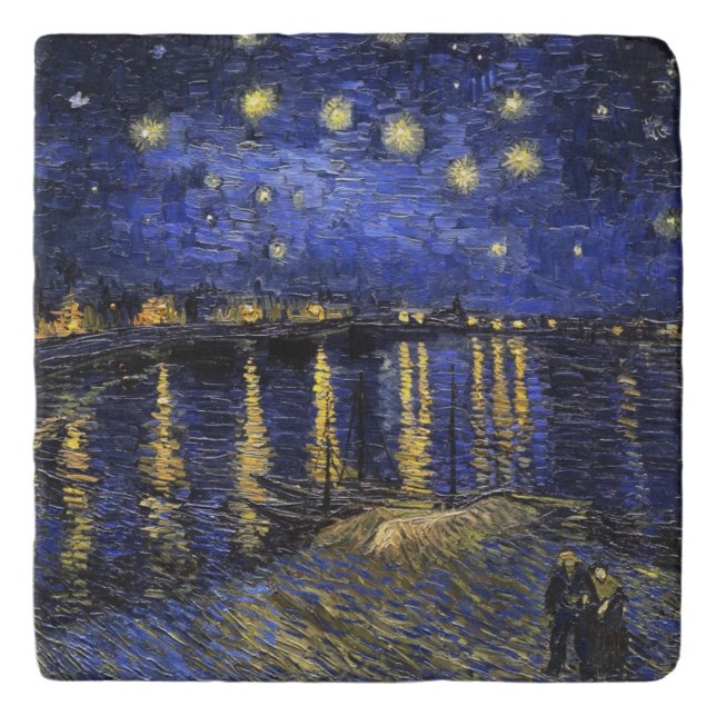 Vincent Van Gogh Starry Night Over The Rhone Trivet (Front)