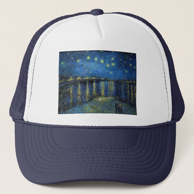 Vincent van Gogh - Starry Night Over the Rhone Trucker Hat (Front)