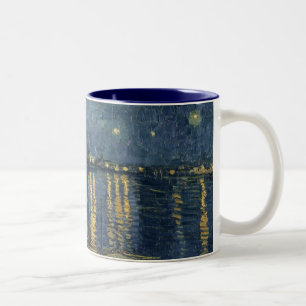 Vincent van Gogh Starry Night Over the Rhone Two-Tone Coffee Mug