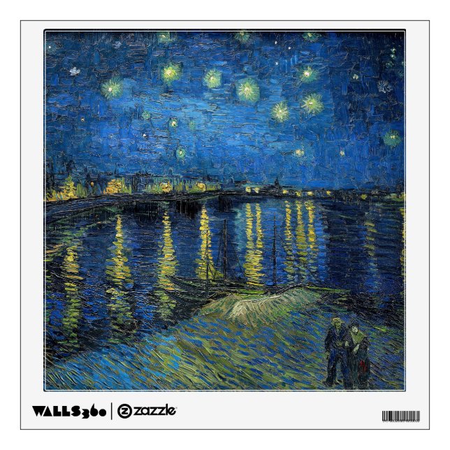 Vincent van Gogh - Starry Night Over the Rhone Wall Decal (Front)