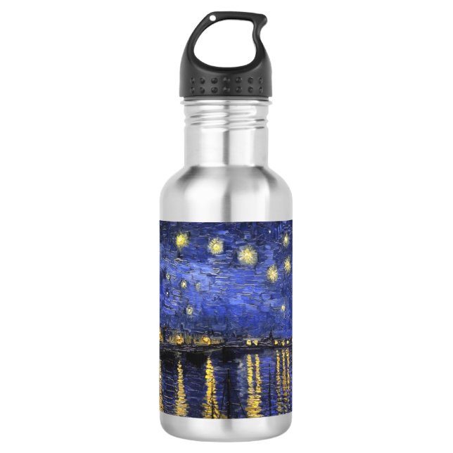 Vincent Van Gogh Starry Night Over The Rhone Water Bottle (Front)