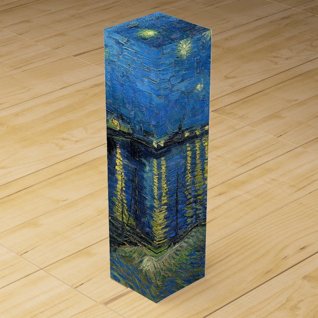 Vincent van Gogh - Starry Night Over the Rhone Wine Box (Front)