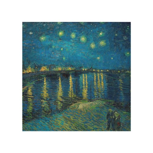 Vincent Van Gogh Starry Night Over the Rhone Wood Wall Art