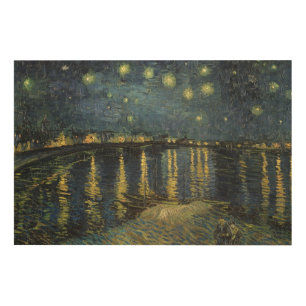 Vincent van Gogh   Starry Night Over the Rhone Wood Wall Art