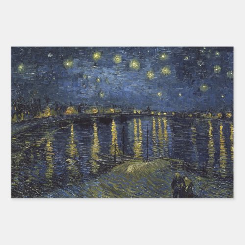 Vincent van Gogh Starry Night over the Rhone Wrapp Wrapping Paper Sheets