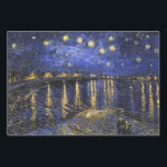 Vincent Van Gogh Starry Night Over The Rhone Wrapping Paper Sheets<br><div class="desc">Vincent Van Gogh Starry Night Over the Rhone Starry Night Over the Rhone (September 1888) is one of Vincent van Gogh's paintings of Arles at night time in Arles. It was painted at a spot on the bank of the Rhone River that was only a one or two-minute walk from...</div>