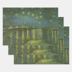 Vincent van Gogh - Starry Night Over the Rhone Wrapping Paper Sheets