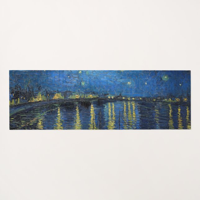 Vincent van Gogh - Starry Night Over the Rhone Yoga Mat (Back (Horizontal))