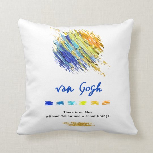 Vincent Van Gogh Starry Night Painting Poem Art Throw Pillow
