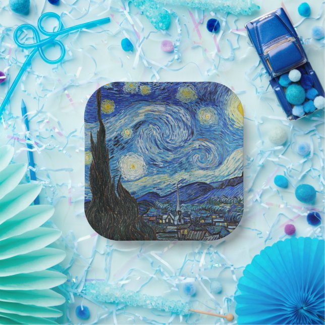 Vincent van Gogh, Starry Night Paper Plates (Party)