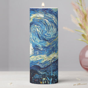 Vincent van Gogh - Starry Night, Pillar Candle