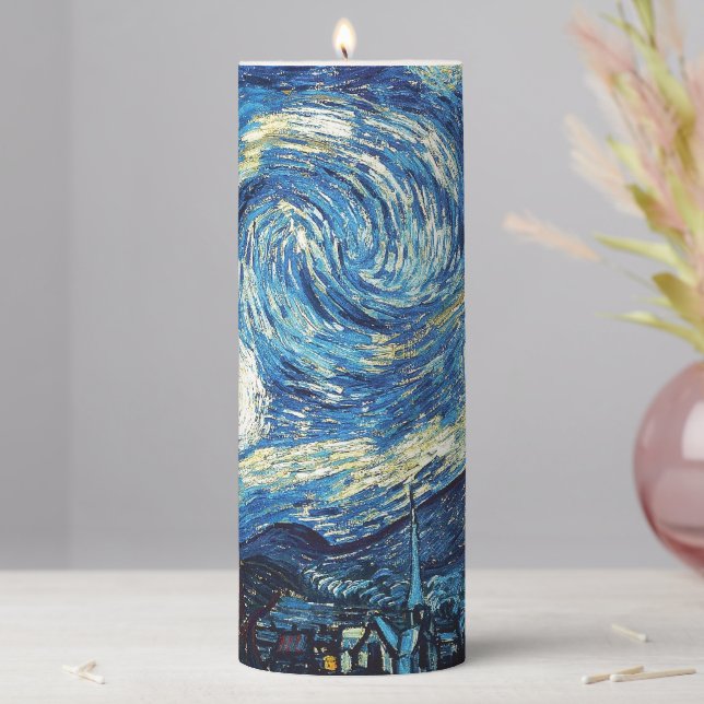 Vincent van Gogh - Starry Night, Pillar Candle (In Situ)