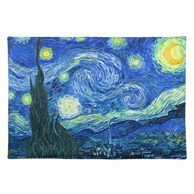 vincent van gogh starry night placemat (Front)