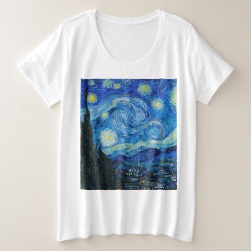 Vincent Van Gogh _ Starry Night Plus Size T_Shirt