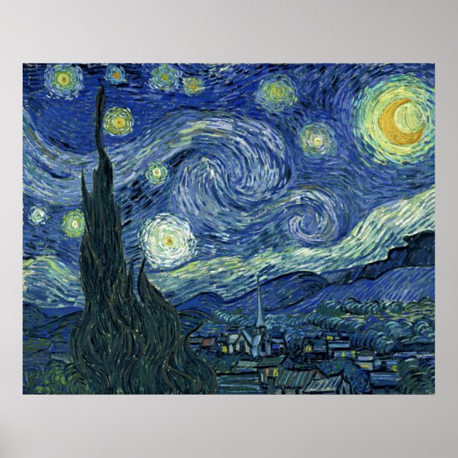 Vincent van Gogh Starry Night Poster (Front)