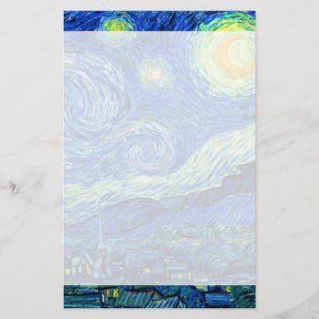 Vincent Van Gogh Starry Night Stationery by The_Masters at Zazzle