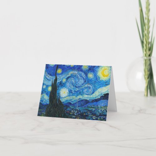 Vincent Van Gogh _ Starry Night Thank You Card