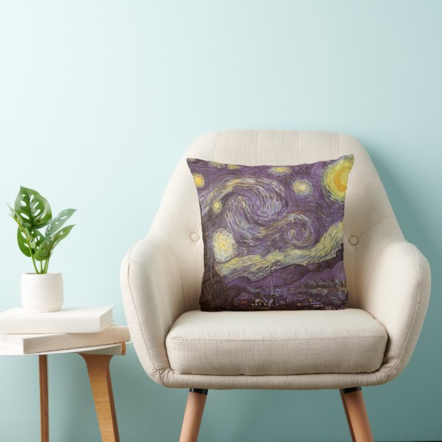 Vincent van Gogh - Starry Night Throw Pillow (Chair)