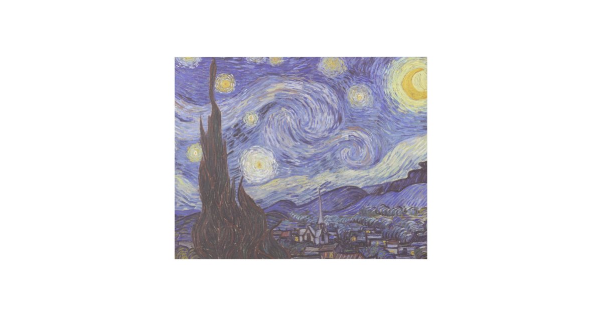Vincent Van Gogh Starry Night Vintage Fine Art | Zazzle