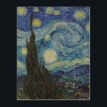 Vincent Van Gogh Starry Night Vintage Fine Art<br><div class="desc">Vincent Van Gogh Starry Night Vintage Fine Art Wood Art</div>