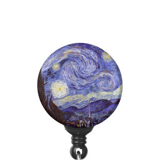 Vincent Van Gogh Starry Night Vintage Fine Art Badge Holder