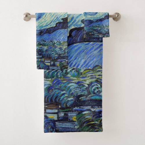 Vincent Van Gogh Starry Night Vintage Fine Art Bath Towel Set