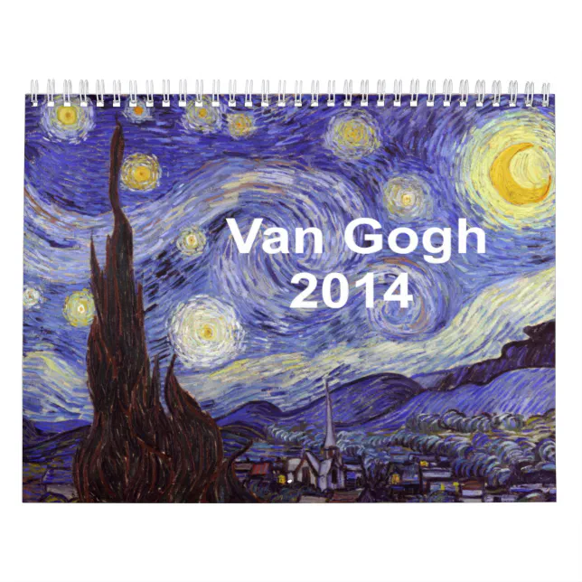 Vincent Van Gogh Starry Night Vintage Fine Art Calendar | Zazzle