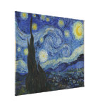 Vincent Van Gogh Starry Night Vintage Fine Art Canvas Print at Zazzle