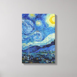 Vincent Van Gogh Starry Night Vintage Fine Art Canvas Print
