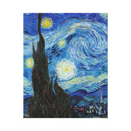 Vincent Van Gogh Starry Night Vintage Fine Art Canvas Print