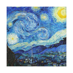 Vincent Van Gogh Starry Night Vintage Fine Art Canvas Print