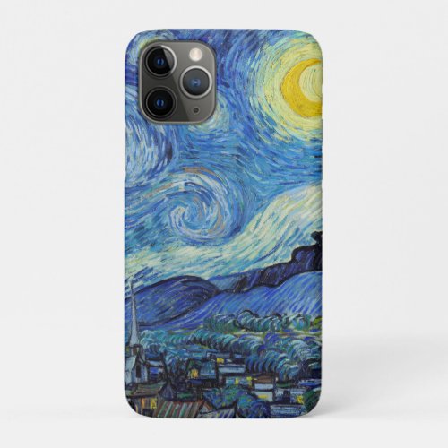 Vincent Van Gogh Starry Night Vintage Fine Art iPhone 11 Pro Case