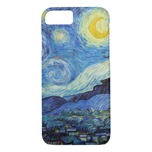 Vincent Van Gogh Starry Night Vintage Fine Art iPhone 87 Case
