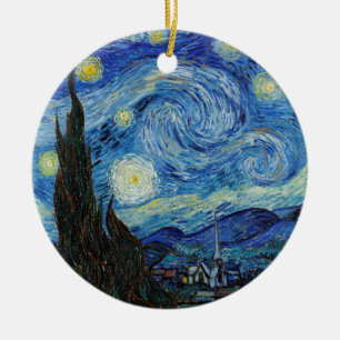 Vincent Van Gogh Starry Night Vintage Fine Art Ceramic Ornament
