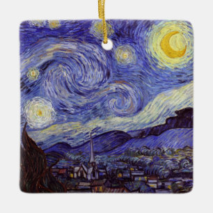 Vincent Van Gogh Starry Night Vintage Fine Art Ceramic Ornament