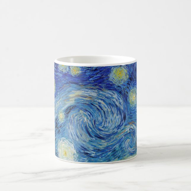Vincent Van Gogh Starry Night Vintage Fine Art Coffee Mug (Center)