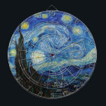 Vincent Van Gogh Starry Night Vintage Fine Art Dart Board<br><div class="desc">Vincent Van Gogh Starry Night Vintage Fine Art Dart Board</div>