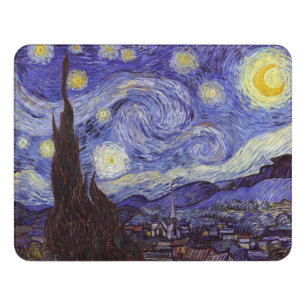Vincent Van Gogh Starry Night Vintage Fine Art Door Sign