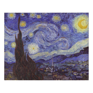 Vincent Van Gogh Starry Night Vintage Fine Art Faux Canvas Print