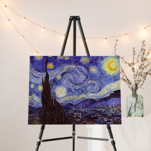 Vincent Van Gogh Starry Night Vintage Fine Art Foam Board