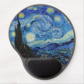 Vincent Van Gogh Starry Night Vintage Fine Art Gel Mouse Pad