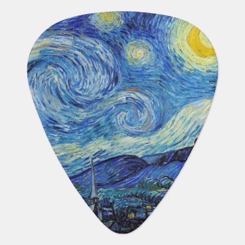 Vincent Van Gogh Starry Night Vintage Fine Art Guitar Pick
