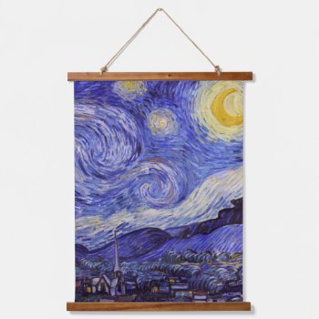 Vincent Van Gogh Starry Night Vintage Fine Art Hanging Tapestry by artfoxx at Zazzle