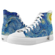 Vincent Van Gogh Starry Night Vintage Fine Art High-top Sneakers at Zazzle
