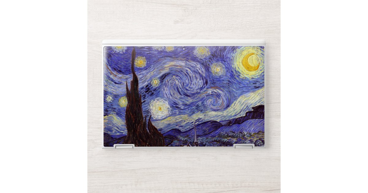 Vincent Van Gogh Starry Night Vintage Fine Art HP Laptop Skin | Zazzle