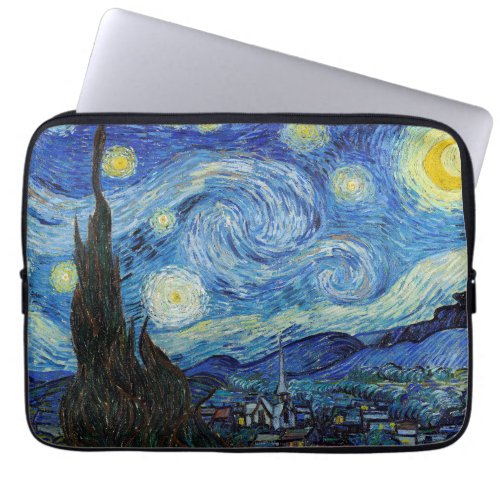 Vincent Van Gogh Starry Night Vintage Fine Art Laptop Sleeve